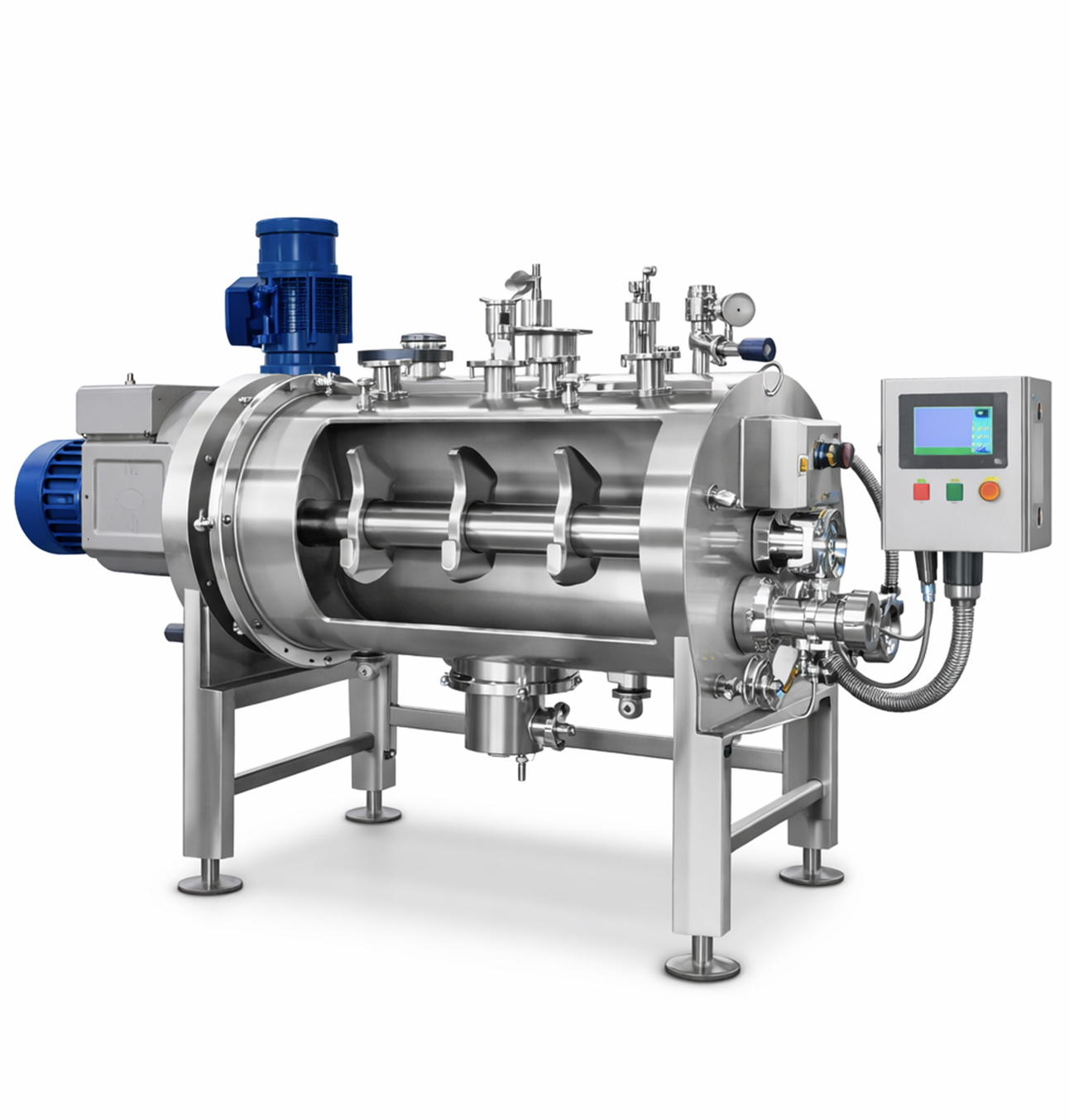 Yatay Kanatlı Bıçaklı Pulluk Tipi Karıştırıcılar